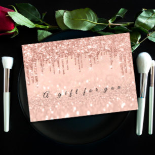 Geschenkgutschein Tropfen Rose Gold Umschlag Einladung