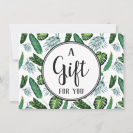 Geschenkgutschein Tropische Foliage Palm Blätter