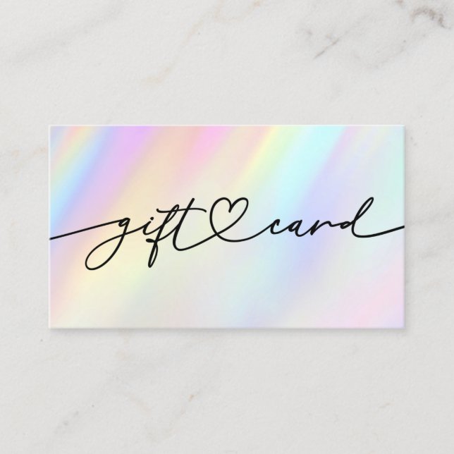 Geschenkgutschein Visitenkarte (Vorderseite)