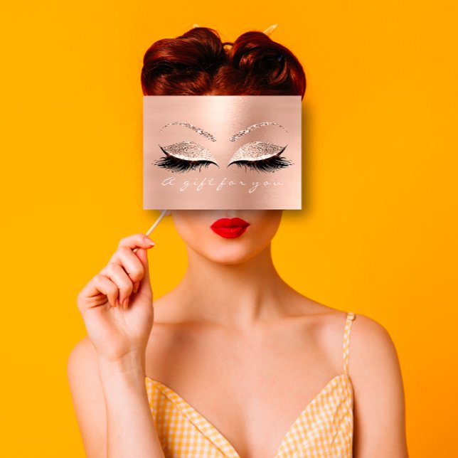 Geschenkgutschein Weißes Lashes Rose Schönheit ros (Gift Certificate White Lashes Beauty Rose Pink )