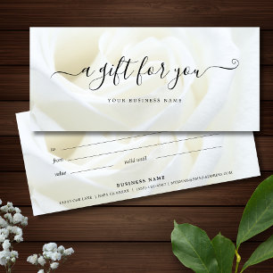 Geschenkgutschein "White Rose Floral"