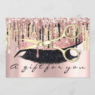 Geschenkgutscheine Friseur Makeup Lash Gold Lux Einladung
