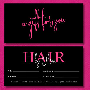 Geschenkgutscheine für den Friseursalon