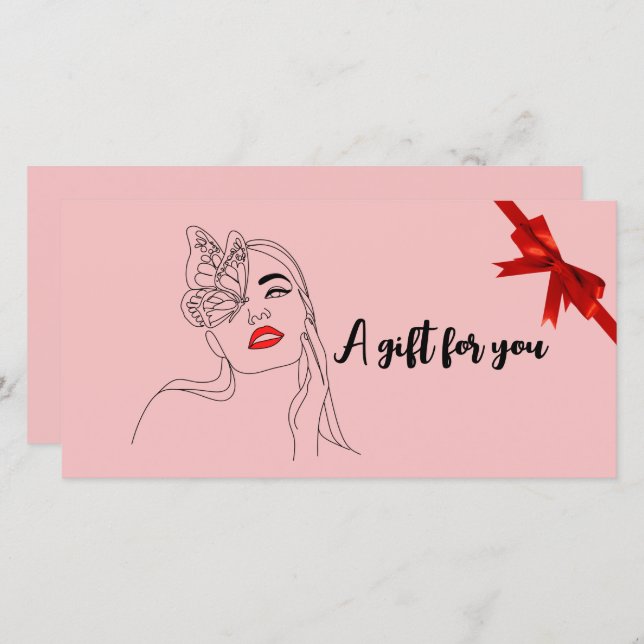 Geschenkgutscheine für den Schönheitssalon (Vorne/Hinten)