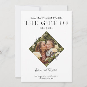 Geschenkgutscheine für Fotografen Feiertagskarte