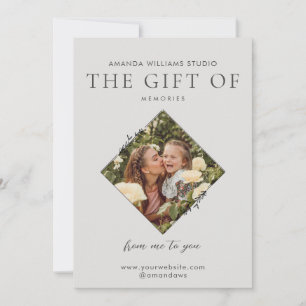 Geschenkgutscheine für Fotografen Feiertagskarte