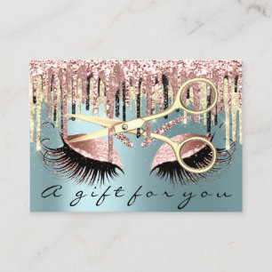 Geschenkgutscheine für Haarstühle Lashes Gold Sche Visitenkarte