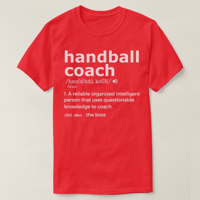 Geschenkgutscheine für Handball und Trainer T-Shirt (Design vorne)