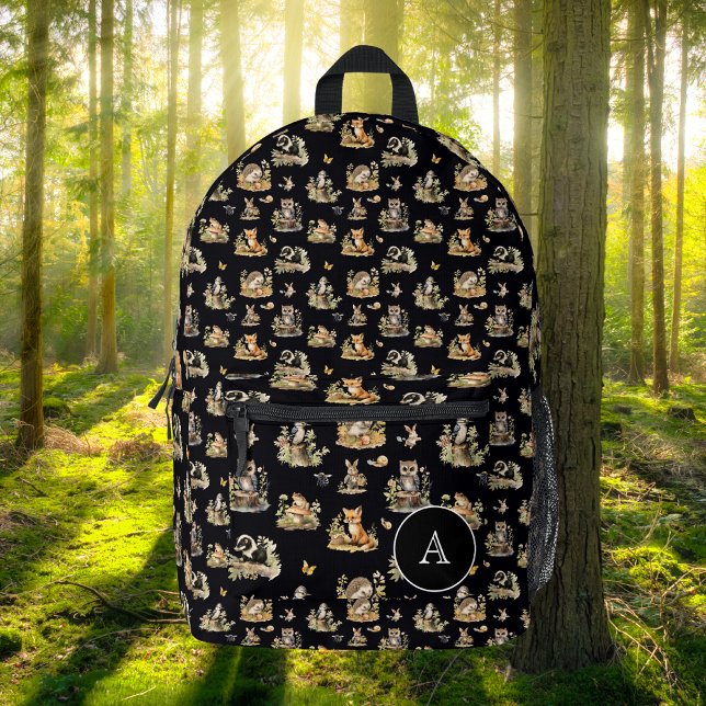 Geschenkgutscheine für Holztiere, Monogram-Kinderg Bedruckter Rucksack (Von Creator hochgeladen)