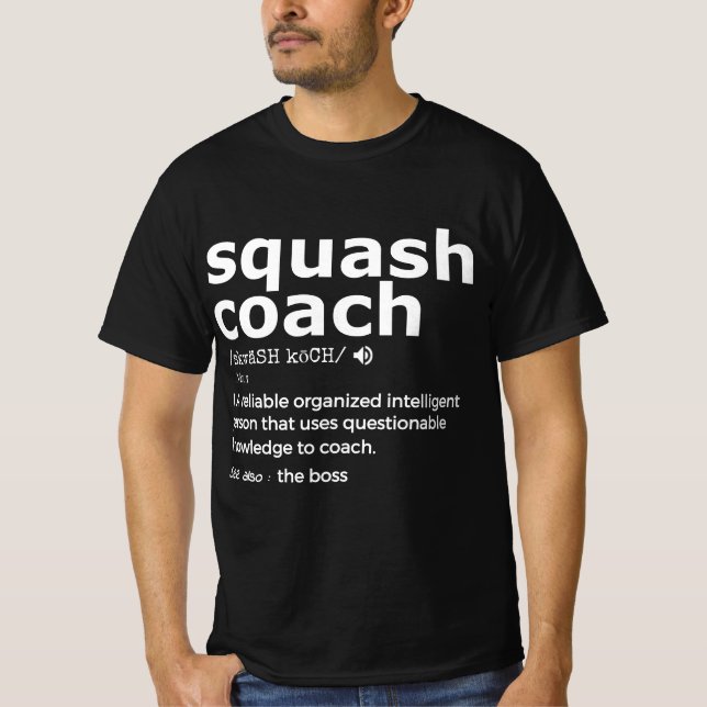 Geschenkgutscheine für Squash-Coaches und Reisebus T-Shirt (Vorderseite)