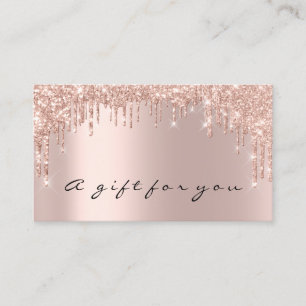 Geschenkgutscheine Makeup Eyelash Rose Gold Visitenkarte
