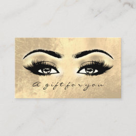 Geschenkgutscheine Makeup Gold Lashes Rabattkarte