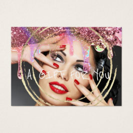 Geschenkgutscheine Nägel Haare Makeup Tropfen Grau