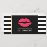 Geschenkgutscheine | Red Lips Modern Stripes Salon