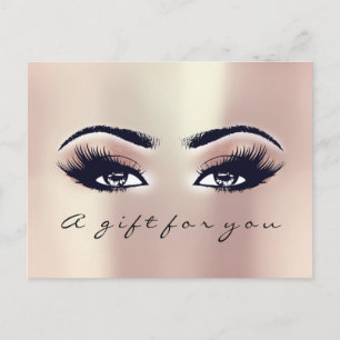 Geschenkgutscheine Rose Gold Blush Makeup Postkarte