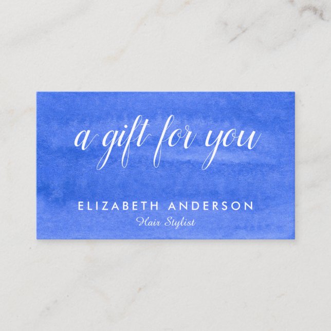 Geschenkgutscheine Visitenkarte (Vorderseite)