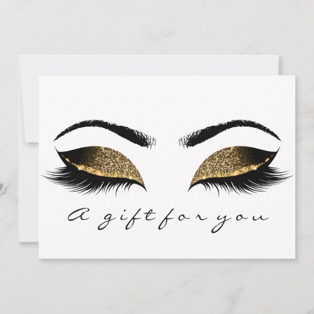 Geschenkgutschrift Browns Gold Lashes White Makeup (Vorderseite)