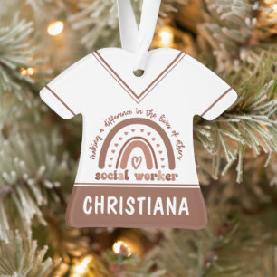 Geschenkgutschrift für Abschluss für Sozialarbeite Ornament