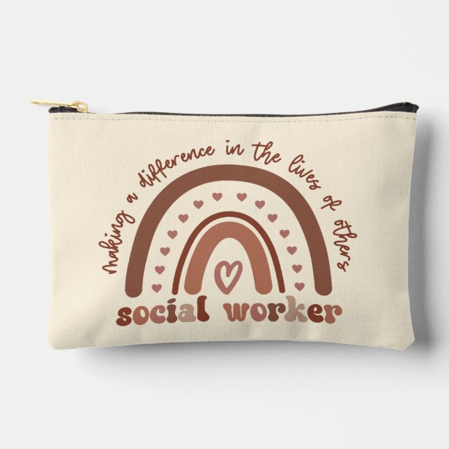 Geschenkgutschrift für Abschluss für Sozialarbeite Zubehörtasche (Vorderseite)