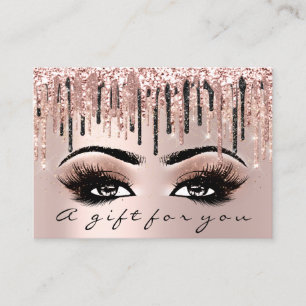 Geschenkgutschrift Makeup Eyelash Haare Microbladi Visitenkarte