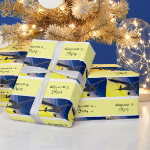 Geschenkgutschrift - Modellflugzeug Geschenkpapier