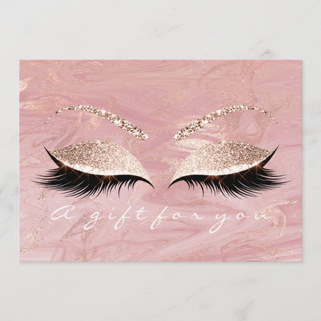 Geschenkgutschrift Pastell Pink Lashes (Vorderseite)
