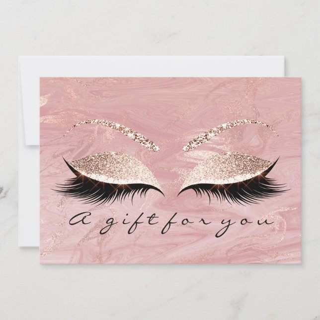 Geschenkgutschrift Pastell Pink Lashes (Vorderseite)