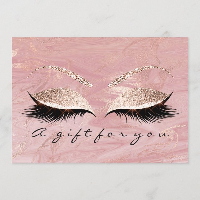 Geschenkgutschrift Pastell Pink Lashes (Vorderseite)