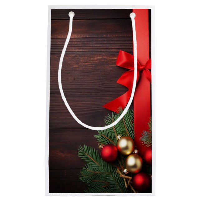 Geschenkhülle "Rotes Band" Kleine Geschenktüte (Vorderseite)