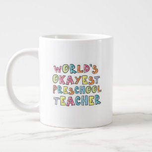 Geschenkidee für den weltbesten Preschool-Lehrer Jumbo-Tasse