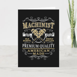 Geschenkidee für Maschinenschlosser CNC-Fräser Mas Karte