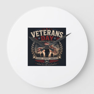 Geschenkidee für Militäerveteranen - Würdigung US- Große Wanduhr