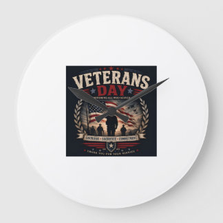 Geschenkidee für Militäerveteranen - Würdigung US- Große Wanduhr