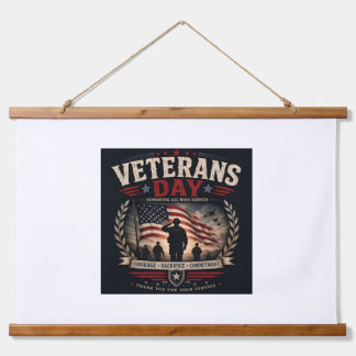 Geschenkidee für Militäerveteranen - Würdigung US- Wandteppich Mit Holzrahmen