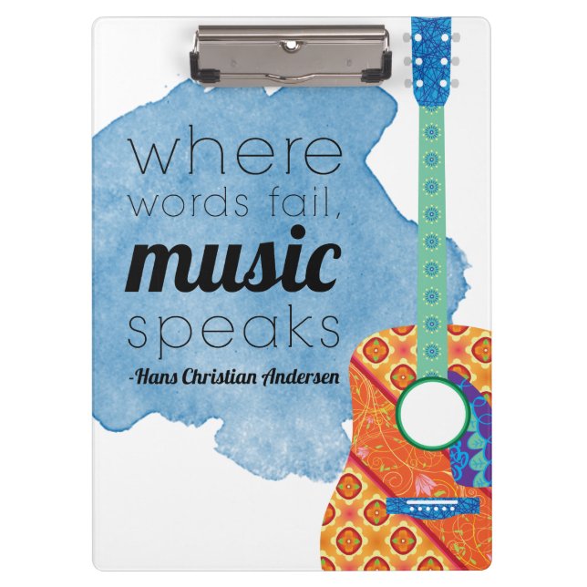 Geschenkidee für Musiklehrer, Geschenkidee für Git Klemmbrett (Vorderseite)