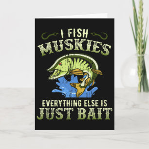 Geschenkidee für Musky-Angler Muskie-Shirt Karte