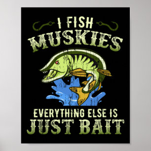 Geschenkidee für Musky-Angler Muskie-Shirt Poster