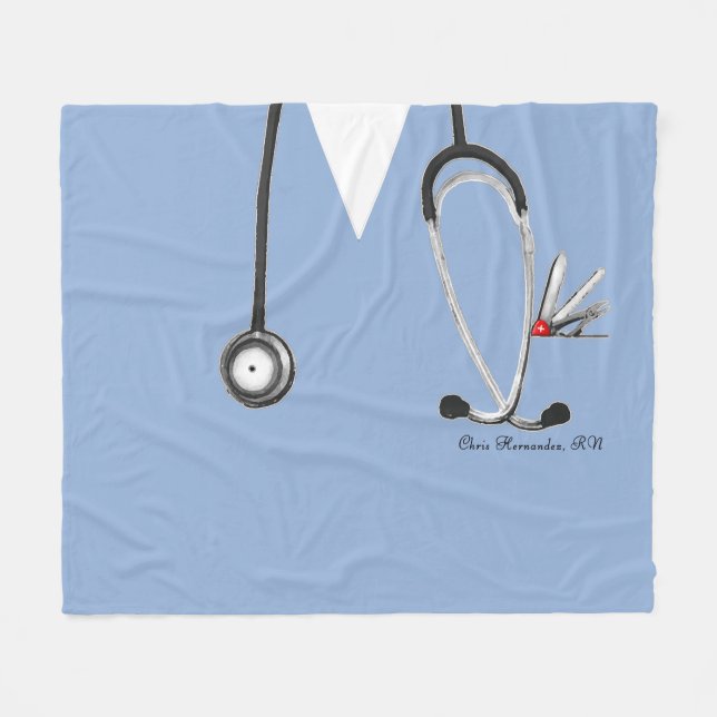 Geschenkidee für Pflegepersonal mit Fleece-Decke Fleecedecke (Vorderseite (Horizontal))