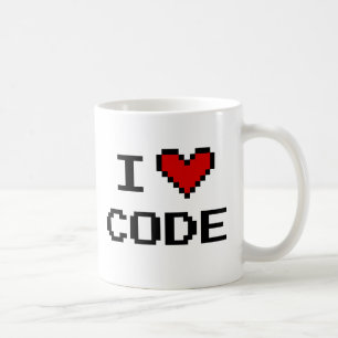 Geschenkidee für Programmierer Ich liebe Code Ka Kaffeetasse