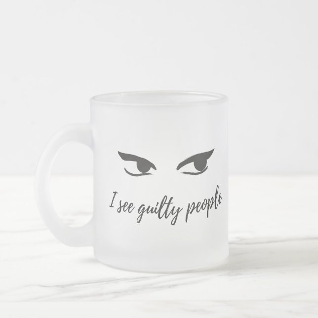 Geschenkidee für Staatsanwälte Mattglastasse (Links)