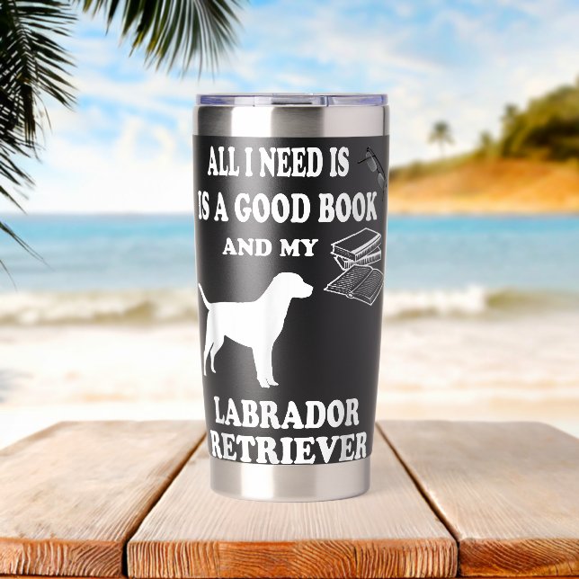 Geschenkidee Labrador Retriever Hunderasse Hunde L Thermobecher (Strand (gedreht))