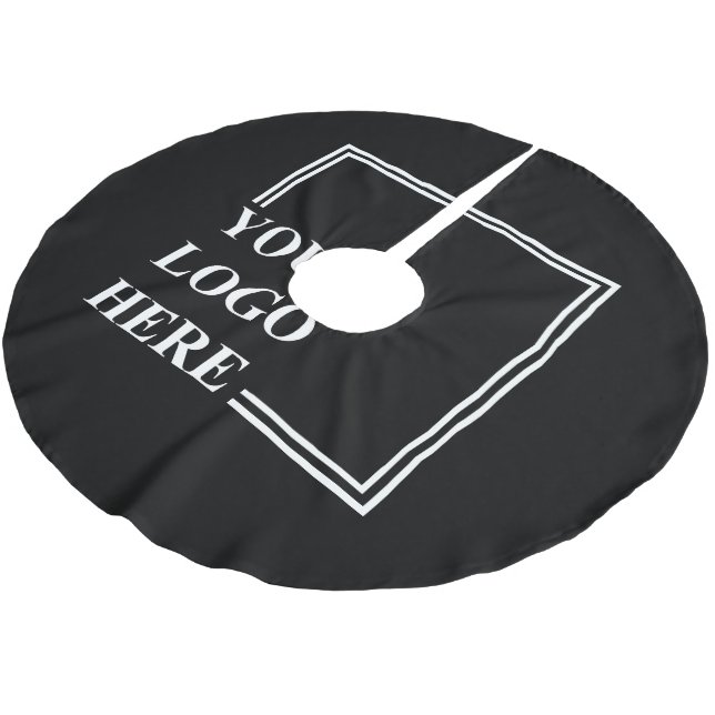 Geschenkidee, Personalisierte Vorlage zum Geburtst Polyester Weihnachtsbaumdecke (Schrägansicht)