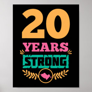Geschenkidee zum 20-jährigen Jubiläum 20 Jahre Sta Poster