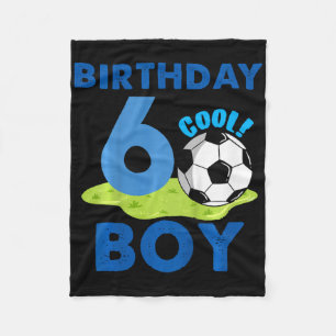 Geschenkidee zum 6. Geburtstag Jungen Fußball 6 Ja Fleecedecke
