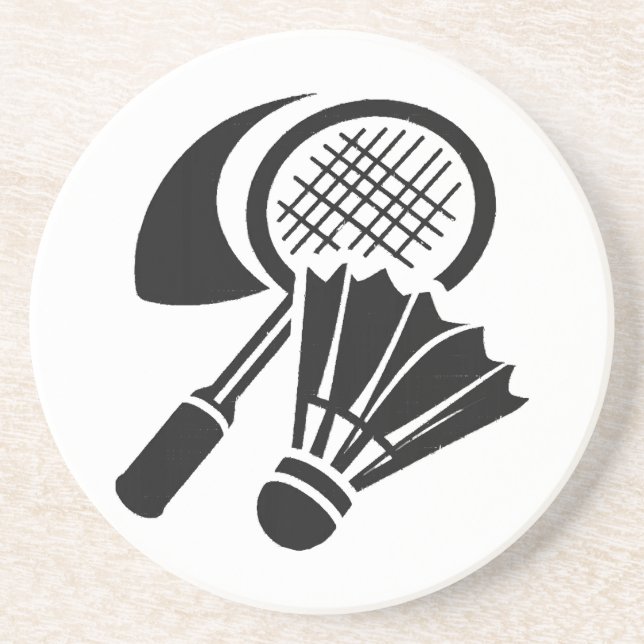 Geschenkideen für Badminton Getränkeuntersetzer (Vorne)