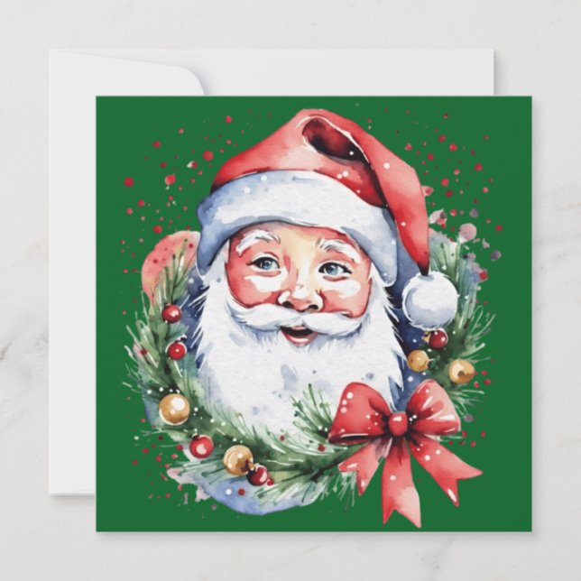 Geschenkideen für den Weihnachtsmann Feiertagskarte (Vorderseite)