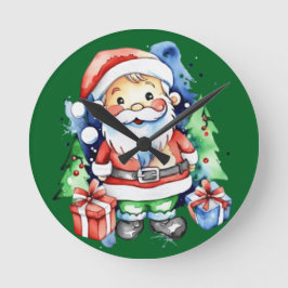 Geschenkideen für den Weihnachtsmann Runde Wanduhr