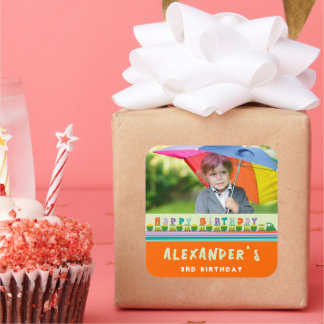 Geschenkideen für Geburtstagskurse Favoriten auf d Quadratischer Aufkleber