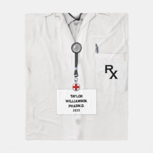 Geschenkideen für personalisierte Apotheker Fleecedecke
