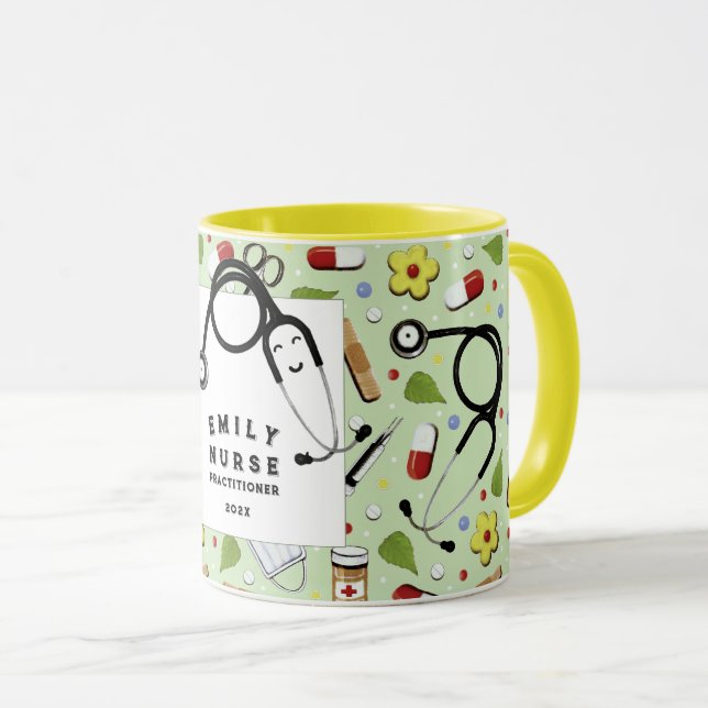 Geschenkideen für personalisierte Krankenpfleger Tasse (VorderseiteRechts)